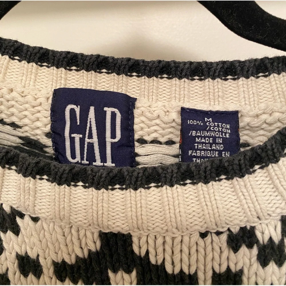 Vintage 90s GAP Fair Isle Crewneck Sweater men’s size medium grandpa fisherman